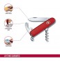 VICTORINOX Waiter Red Medium Pocket Knife with Corkscrew